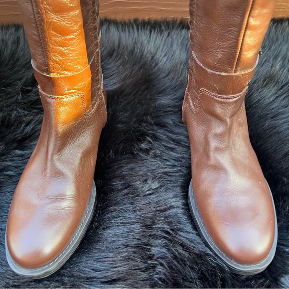 Enzo Angiolini “Eero” Brown Leather Riding Boots - Picture 8 of 13